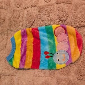 2/$10🐾 New Size Small Dog Pajamas - Caterpillar Colorful Striped Pet Sweater 🐾